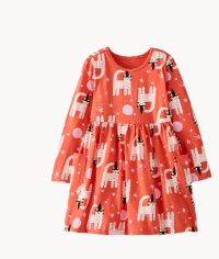 Halloween Long Sleeve Playground Dress with Pockets