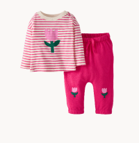 Baby Long Sleeve T-Shirt & French Terry Pants Set Baby Long Sleeve T-Shirt & French Terry Pants Set