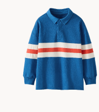 Pieced Stripe Rugby Shirt