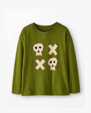 Halloween Long Sleeve Classic Fit Graphic T-Shirt | Tic Tac Skulls