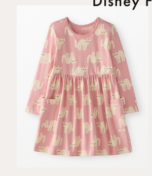 Halloween Long Sleeve Playground Dress with Pockets | Cats on Powdered Rose Halloween Long Sleeve Playground Dress with Pockets | Cats on Powdered Rose