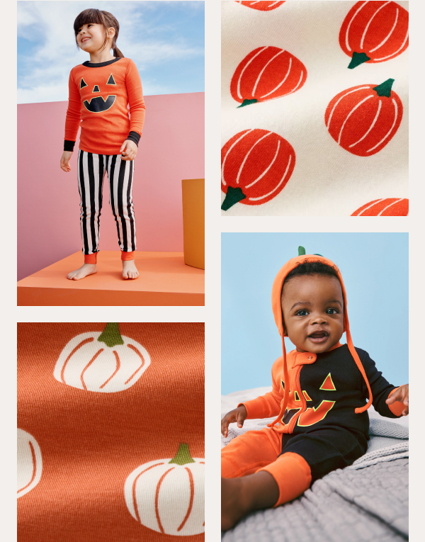 Gourd-geous new prints are here! Celebrate pumpkin season with new fall PJs for the whole fam.