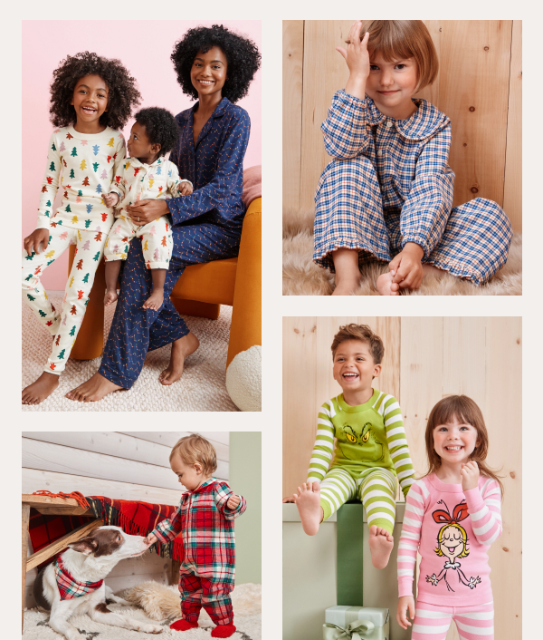 Now's the time to get holiday PJs for the whole fam - while they're on sale!