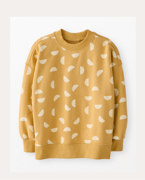 Oversized French Terry Sweatshirt | Half moons on Fall Leaf