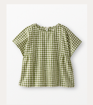  Dolman Sleeve Top | Pine Gingham