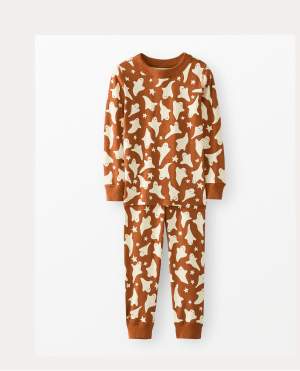 Kids Long John Pajama Set | Ghosts on Dogwood