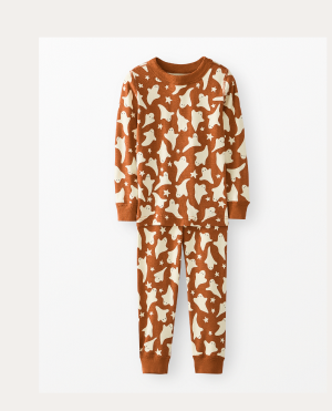 Kids Halloween Long John Pajama Set | Ghosts on Dogwood