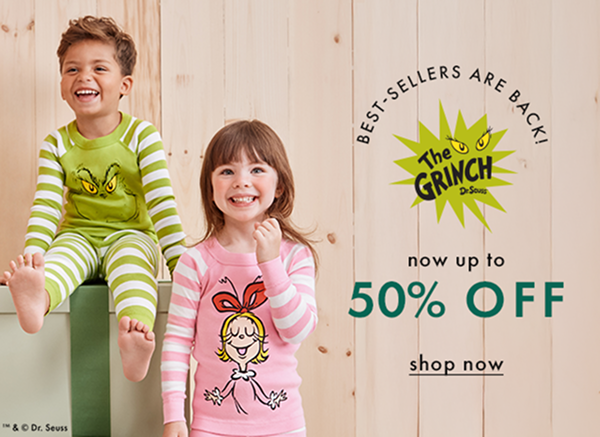 BEST-SELLERS ARE BACK! THE GRINCH | now up to 50% OFF | shop now