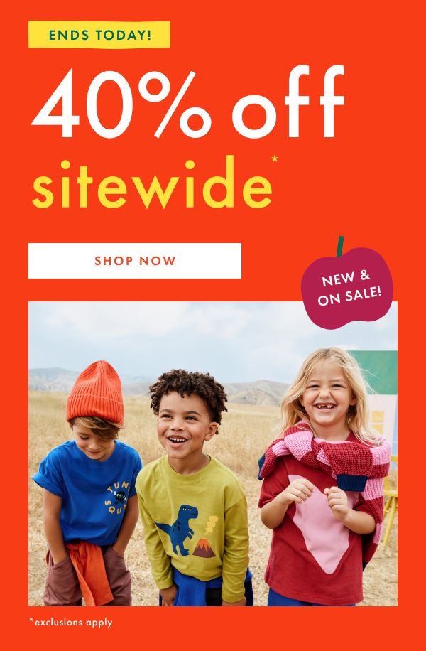 ENDS TODAY! 40% off sitewide* | SHOP NOW ENDS TODAY! 40% off sitewide* | SHOP NOW