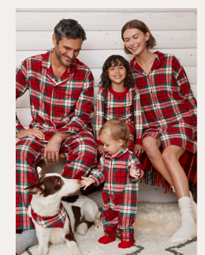 Holiday Plaid Matching Family Pajamas