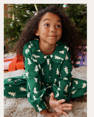 Holiday Ruffle Flannel Pajama Set