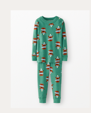 Holiday HannaJams™ Pajama Set | Fresh Catch on Bottle Green