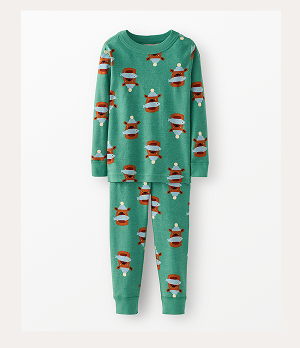 Holiday HannaJams™ Pajama Set | Fresh Catch on Bottle Green