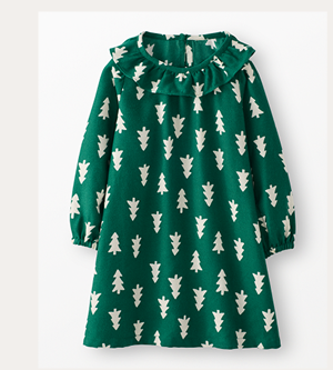 Holiday Flannel Nightgown | Happy Trees on Green