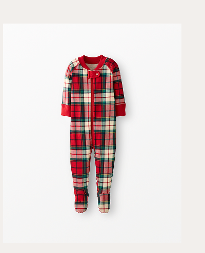 Holiday HannaJams™ Footed Sleeper | Red Holiday Plaid Holiday HannaJams™ Footed Sleeper | Red Holiday Plaid