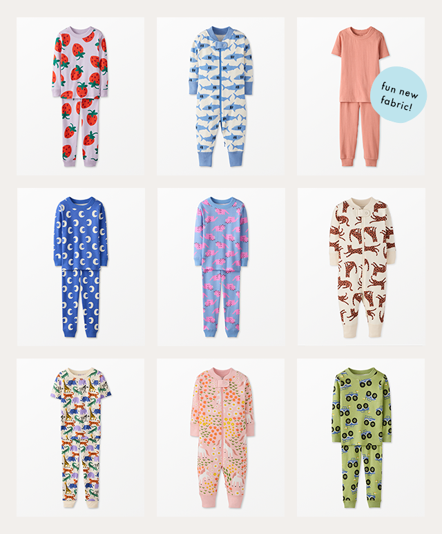 Spring is in the air! Shop new PJs from cozy to cool, for every kind of sleeper.