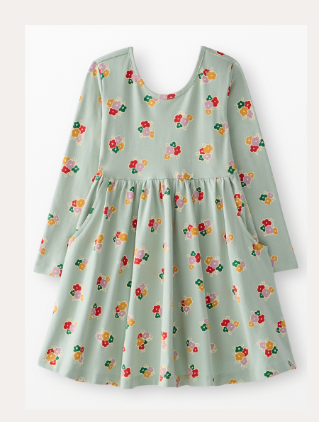 Long Sleeve Skater Dress with Pockets