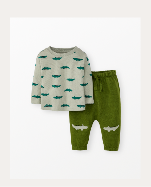 Baby Long Sleeve T-Shirt & French Terry Pants Set