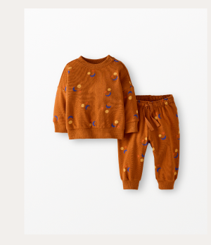 Baby Oversized French Terry Sweatshirt & Sweatpants Set