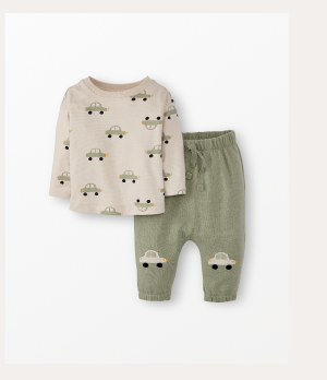 Baby Long Sleeve T-Shirt & French Terry Pants Set
