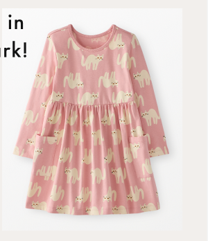 Halloween Long Sleeve Playground Dress with Pockets