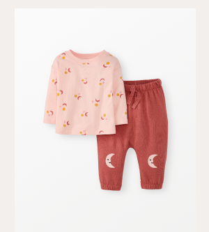 Baby Long Sleeve T-Shirt & French Terry Pants Set