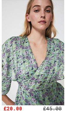 Wrap Top In Floral Print