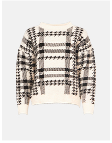 Check Stitch Knit Jumper