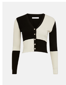 Colourblock Diamante Ribbed Cardigan