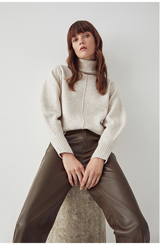 cosy roll neck knit jumper