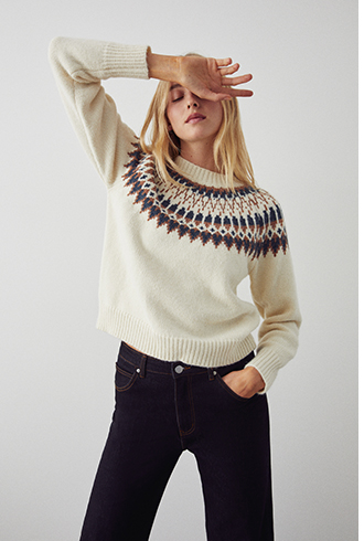 fairisle yolk knit jumper