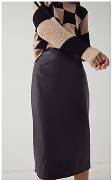 faux leather essential pencil skirt