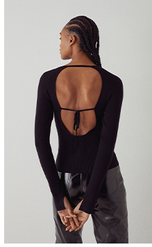 open back knitted jumper