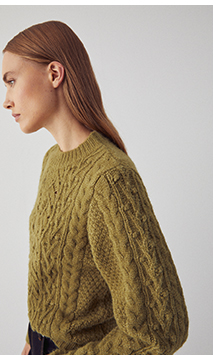 bobble and stitch knit jumper