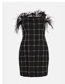 feather bardot embellished mini dress