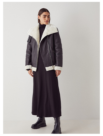 bonded fur aviator