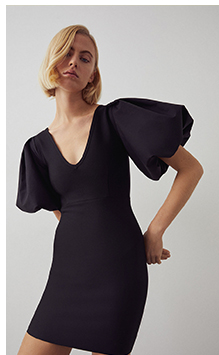 bandage v neck knit dress