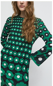 retro placement print shift dress