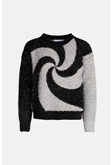 tinsel swirl knitted jumper