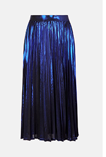 metallic pleated skirt