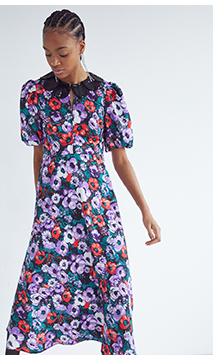 sequin collar midi dress