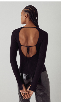 open back knitted jumper