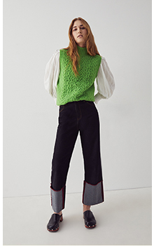 bobble and stitch knit vest