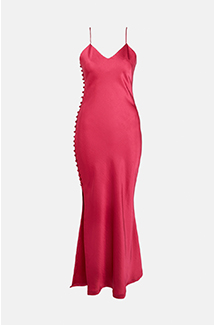 Satin Dress With Buttons