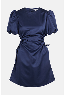 Satin Mini Dress With Cut Outs