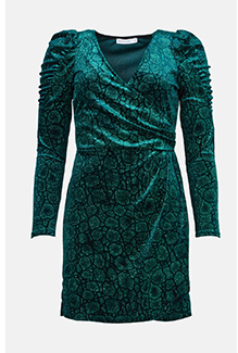 Giraffe Glitter Velvet Wrap Dress