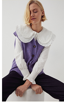 recycled polyester cosy raglan vest