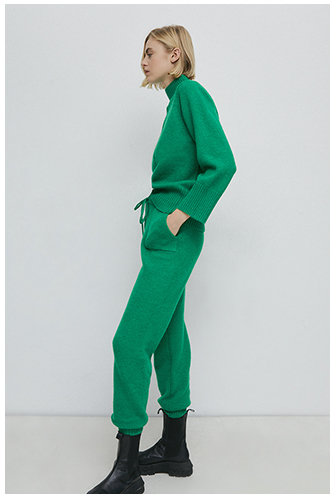 Recycled Wool Mix Knit Joggers