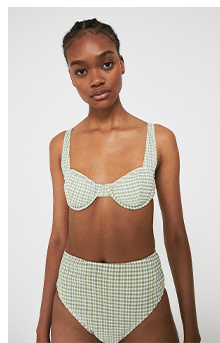 Gingham Underwire Bikini Top