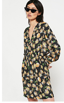 Mini Dress With Batwing